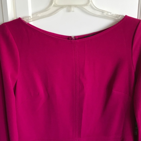 VINCE CAMUTO Fit & Flare Dress Long Sleeve Magenta Pink Women's Plus Size 14 - Picture 3 of 16